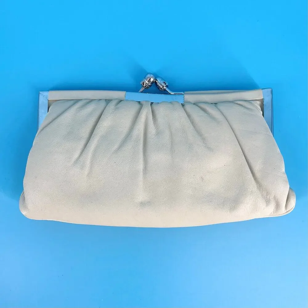 Vintage Ivory Clutch Purse Evening Bag
